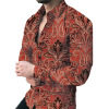 Men's casual long sleeve oversized floral shirt 18