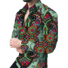 Men's printed long sleeve cardigan shirt 13