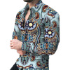 Men's printed long sleeve cardigan shirt 14