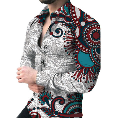 Printed Cardigan Long Sleeve Shirt 11
