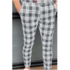 Men's geometric print mid-rise straight-leg trousers 39