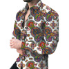 Men's printed shirt casual long sleeve shirt 55